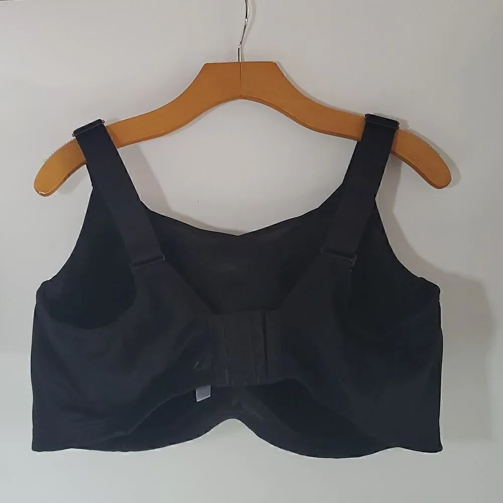 LIVI Lane Bryant Wireless Medium-Impact Wicking Sports Bra Black Size 44DDD